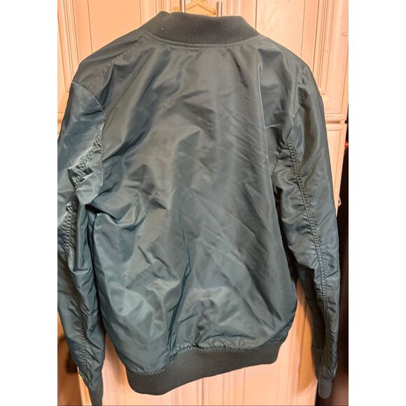 Bangbros Men's 21 Men An American Brand Snap Bomber Jacket Green Size Small - Picture 6 of 10